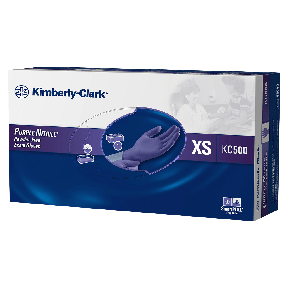 Kimberly-Clark Safeskin Purple Nitrile Exam Gloves, Extra-Small, Purple, Box Of 100