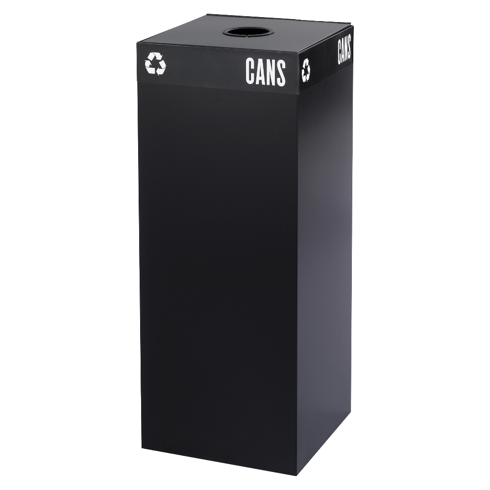 Safco Recycling Receptacle, 37 Gallon, Black