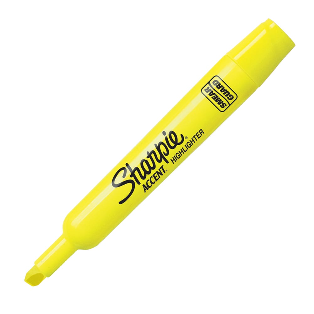 Sharpie Accent Highlighter, Fluorescent Yellow