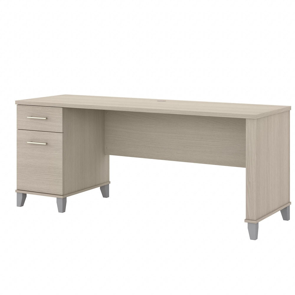 Bush Business Furniture Somerset 72inW Office Computer Desk With Drawers, Sand Oak, Standard Delivery