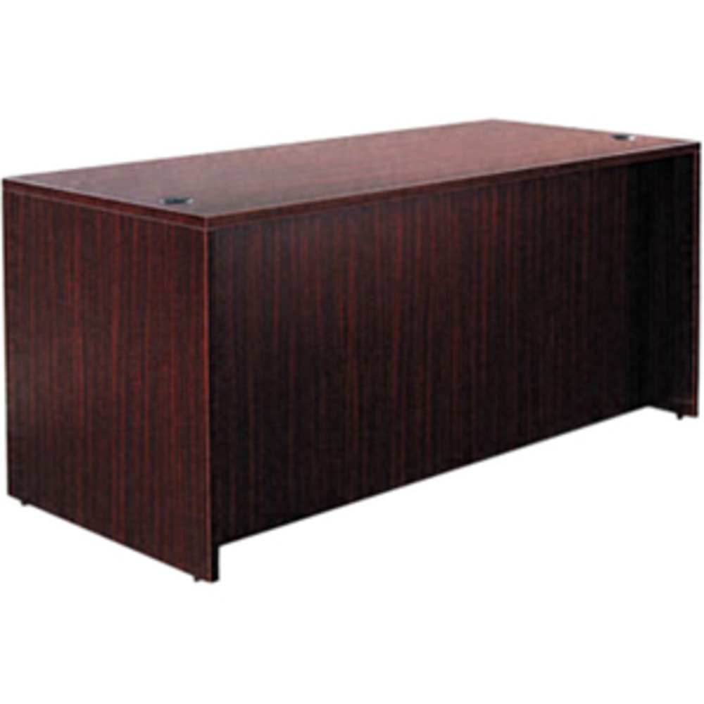 Alera Valencia 66inW Computer Desk Shell, Mahogany