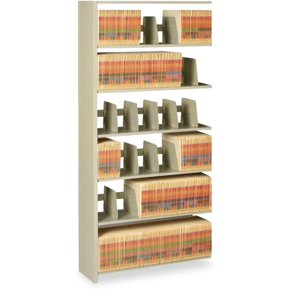 Tennsco Add-On Shelving For Snap-Together 76in High Unit, Sand