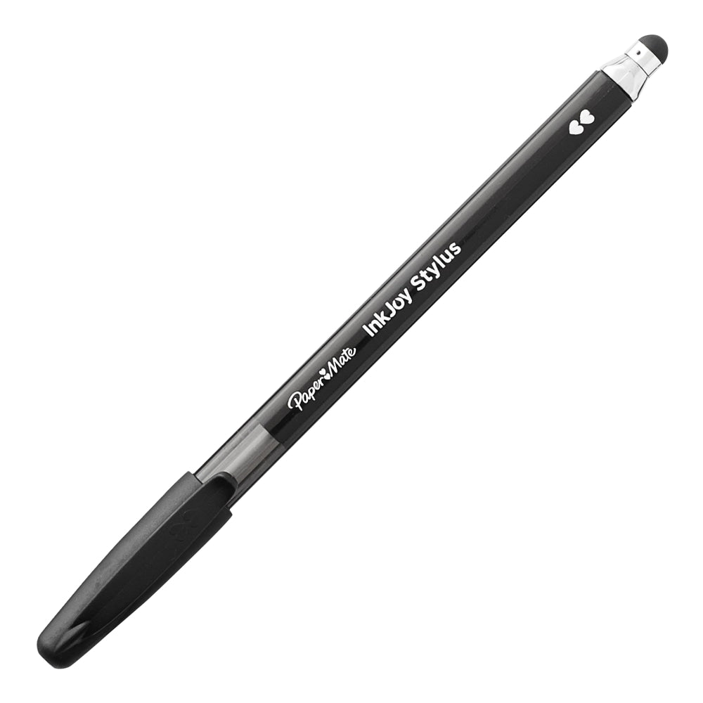 Paper Mate InkJoy 2-in-1 Stylus Pen, Black Barrel, Pack of 12