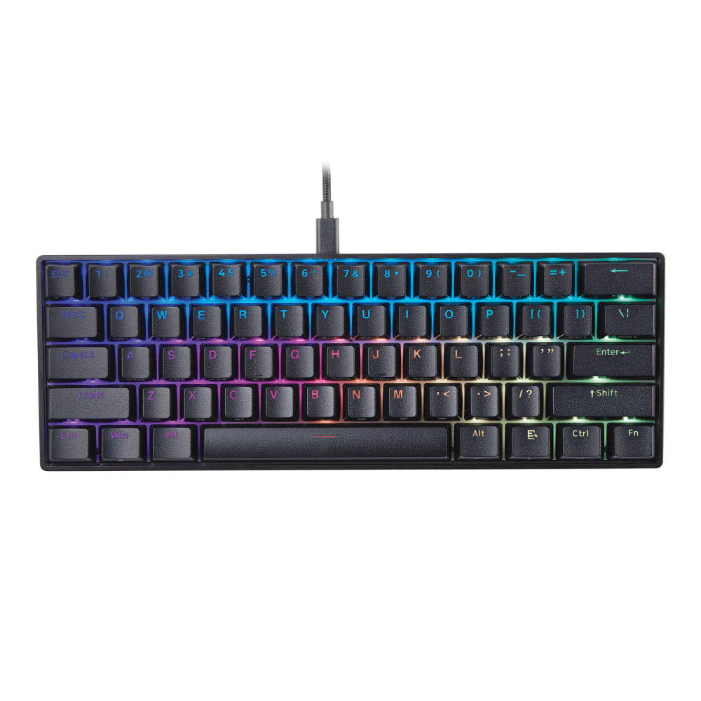 Mad Catz S.T.R.I.K.E. 6 60%-Form-Factor RGB Wired Mechanical Gaming Keyboard, Full Size, Black, KS63NMUS