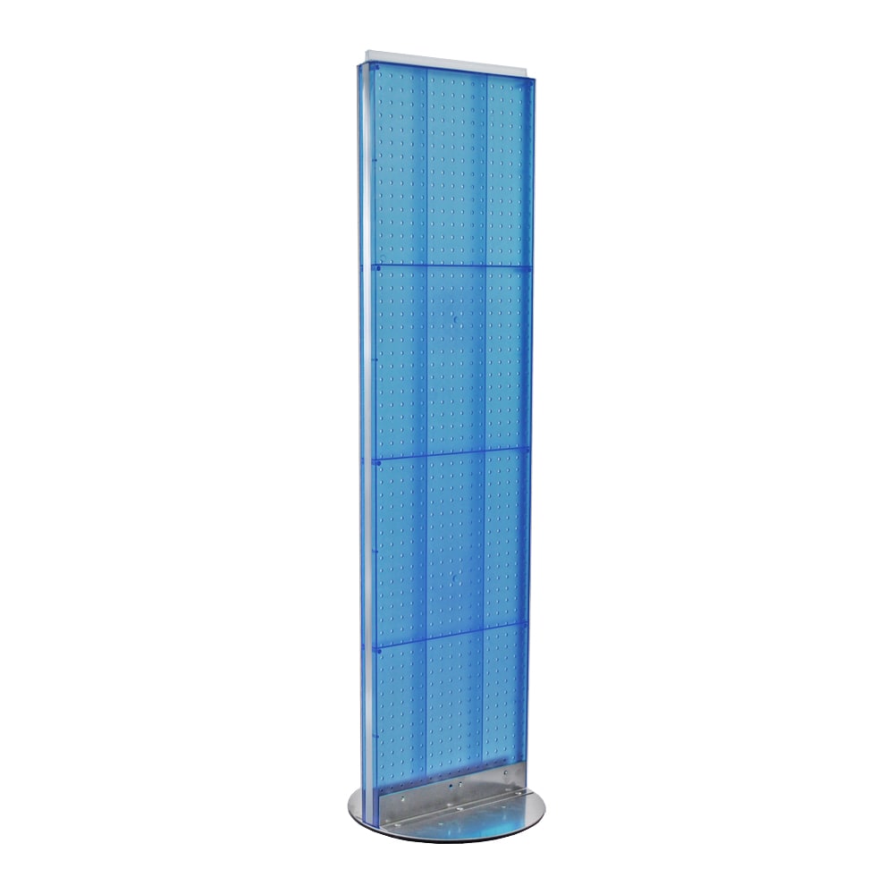 Azar Displays 2-Panel Floor Display Stand, 60in x 16in, Blue