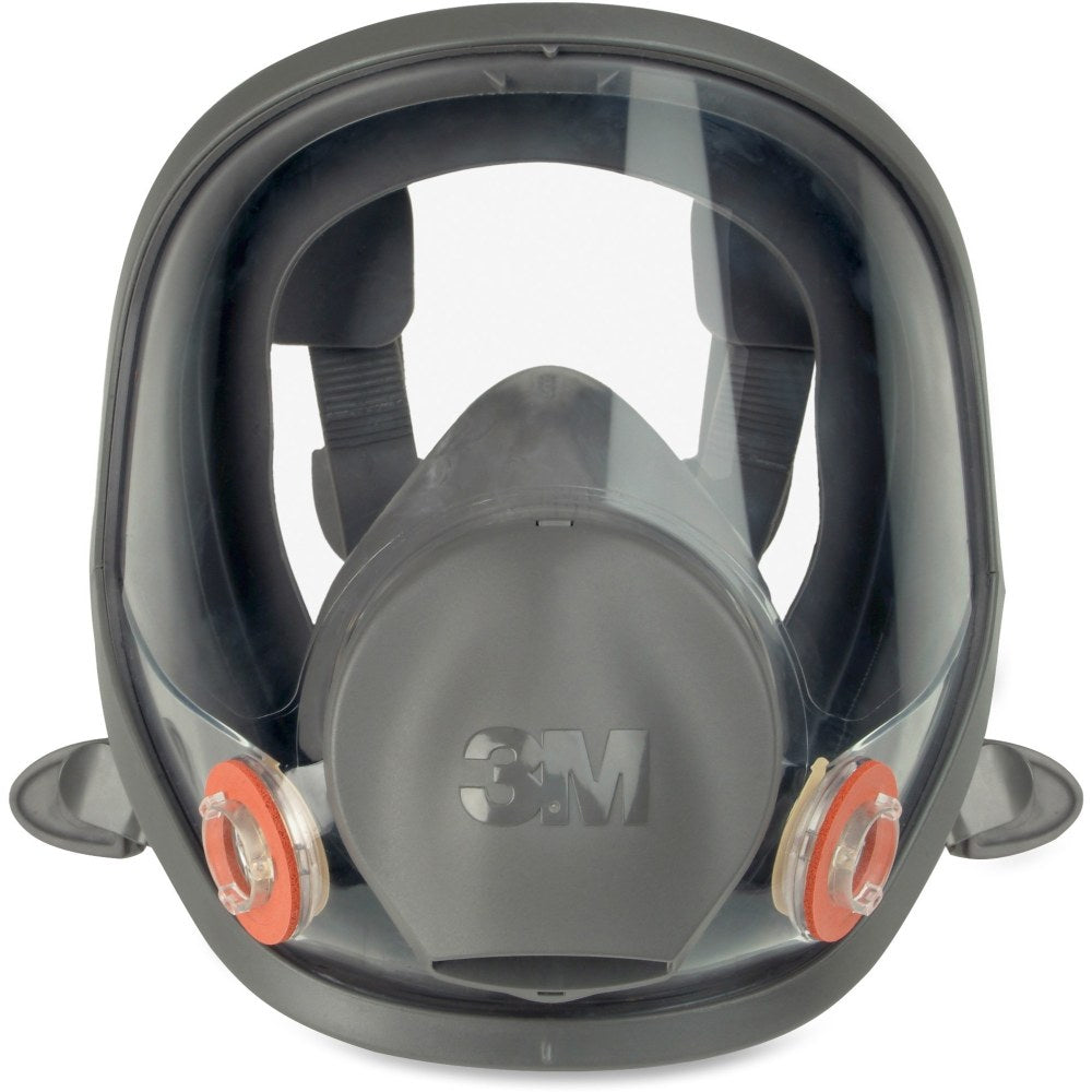 3M 6900 Full Facepiece Reusable Respirator - Particulate, Gases, Vapor, Debris Protection - Thermoplastic Elastomer (TPE), Thermoplastic Elastomer (TPE) - Black, Gray - Lightweight, Comfortable, Lens, Durable, Exhalation Valve - 1 Each