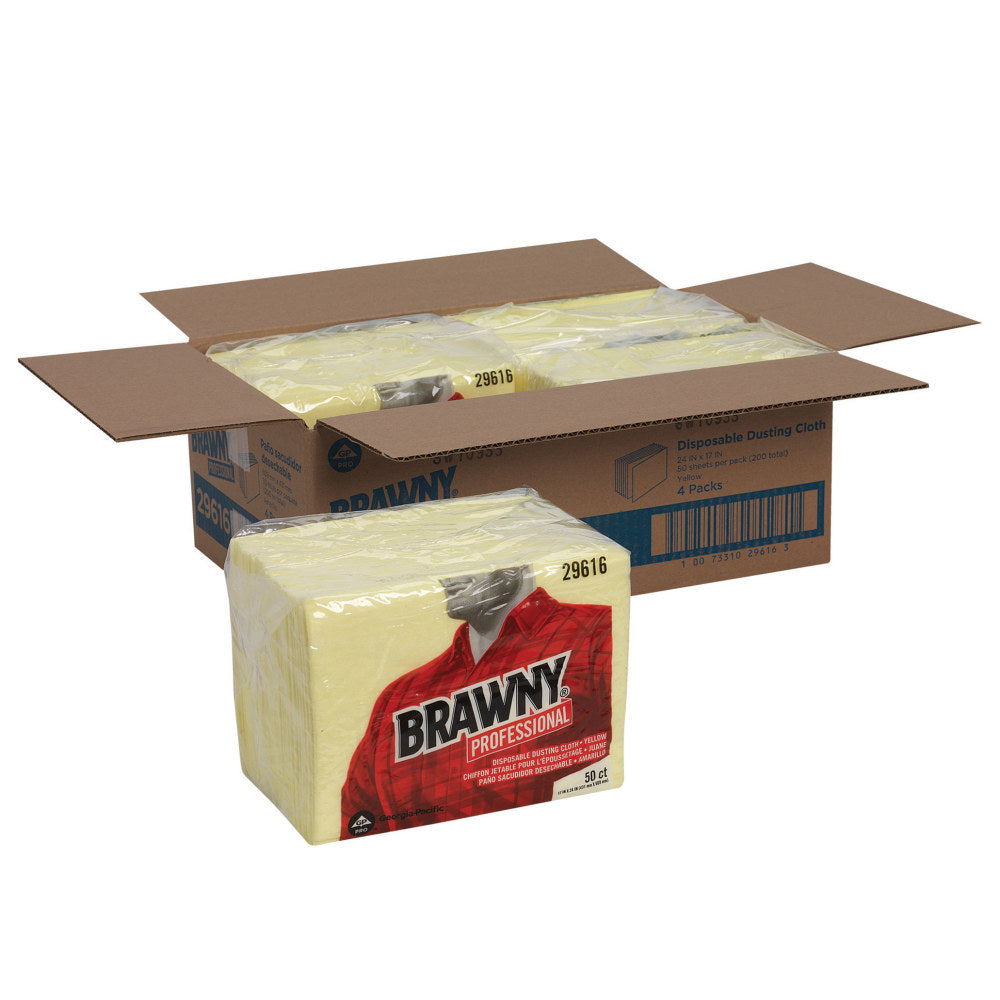 Brawny Georgia-Pacific Dusting Cloths, Box Of 50