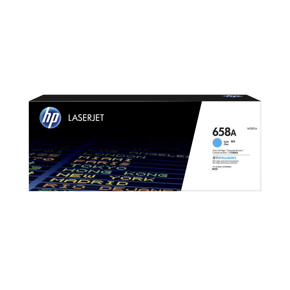 HP 658A Cyan Toner Cartridge, W2001A