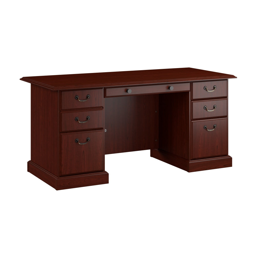 Bush Business Furniture Arlington Executive 66inW Computer Desk, Harvest Cherry, Standard Delivery