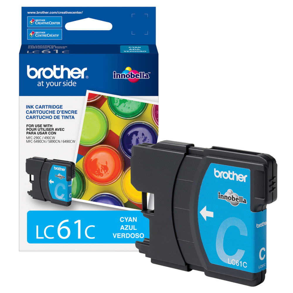 Brother LC61 Cyan Ink Cartridge, LC61C