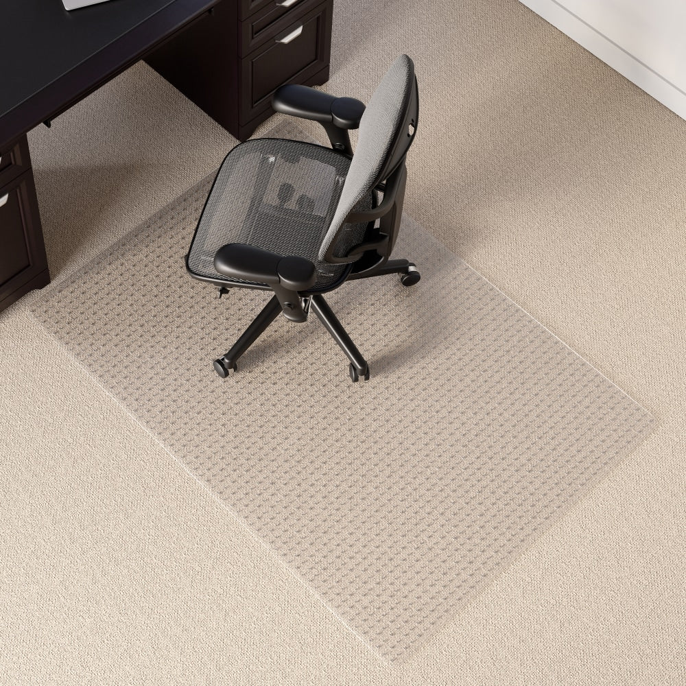 Realspace Low Pile Chair Mat, 46in x 60in, Clear