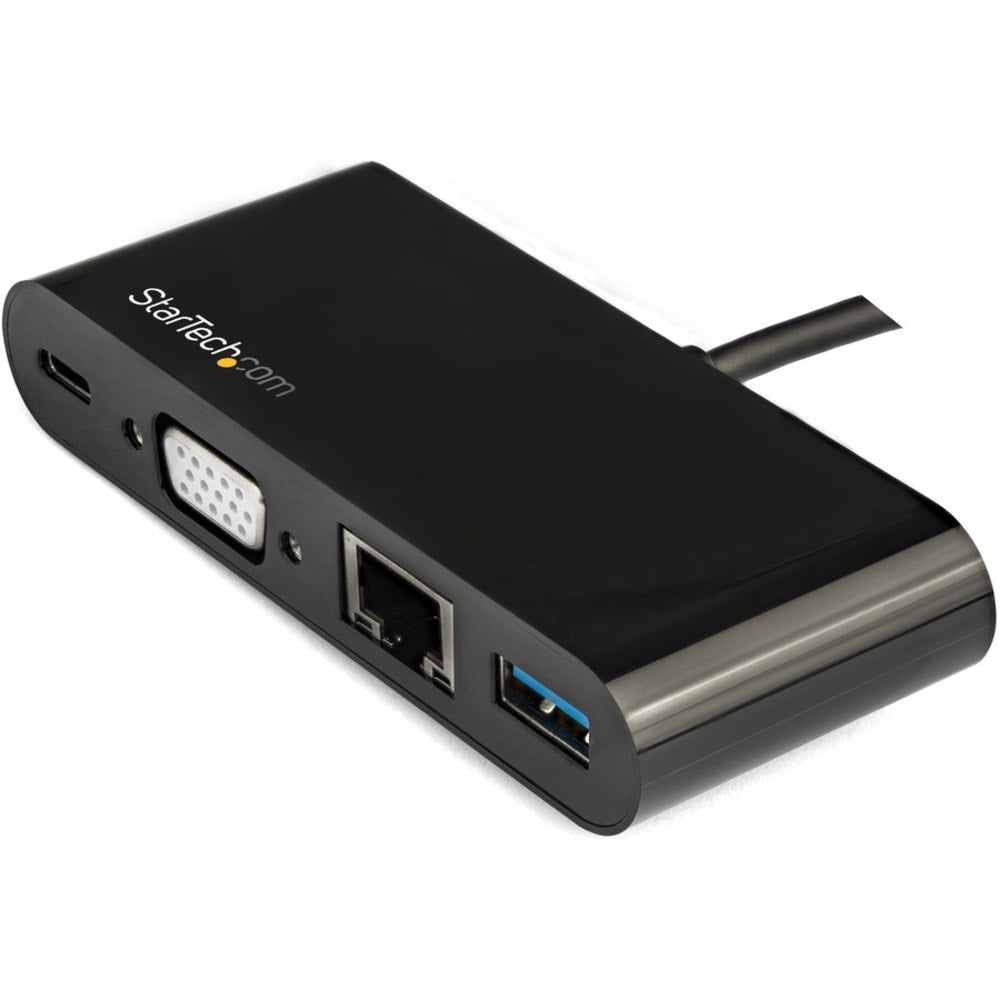 StarTech.com USB C VGA Multiport Adapter - Power Delivery Charging (60W) - USB 3.0 - GbE - USB C Adapter for Mac, Windows, Chrome OS - Create a workstation by connecting your USB-C laptop to a VGA monitor, GbE and USB 3.0 device