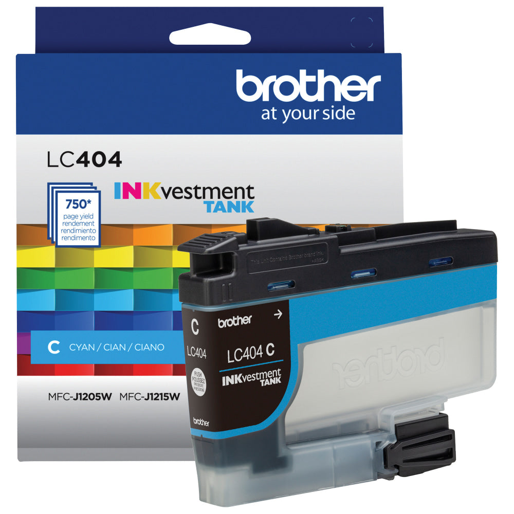 Brother LC404 INKvestment Cyan Ink Tank, LC404C