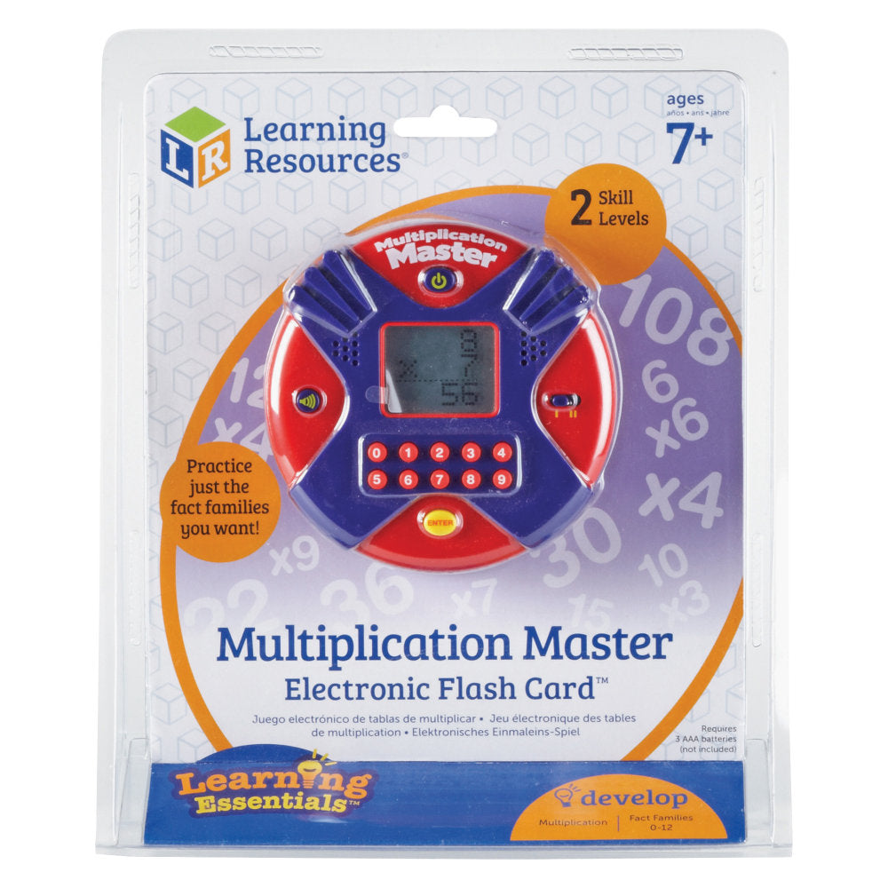 Learning Resources Multiplication master Electronic Flash Card Game, Skill Learning: Multiplication, Ages 7 & Up