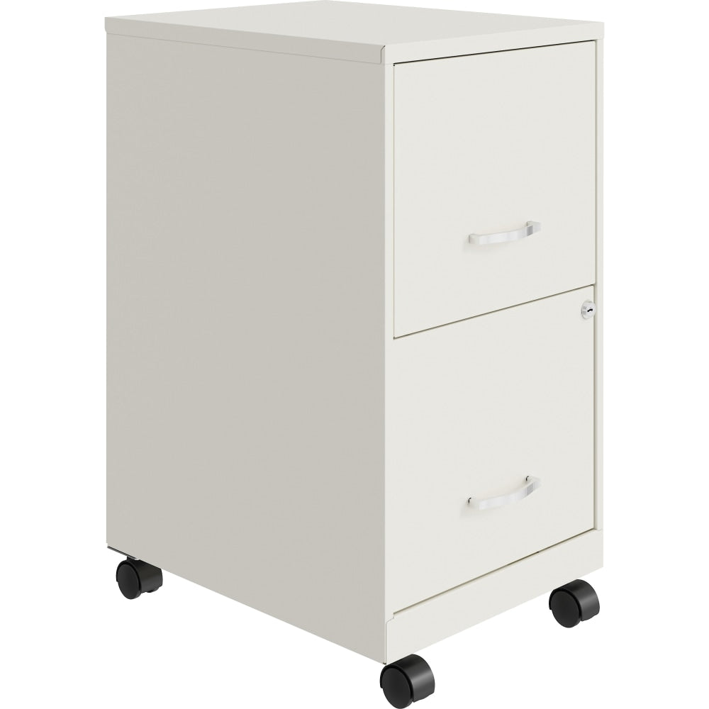 NuSparc 18inD Vertical 2-Drawer Mobile File Cabinet, White , 1 Each