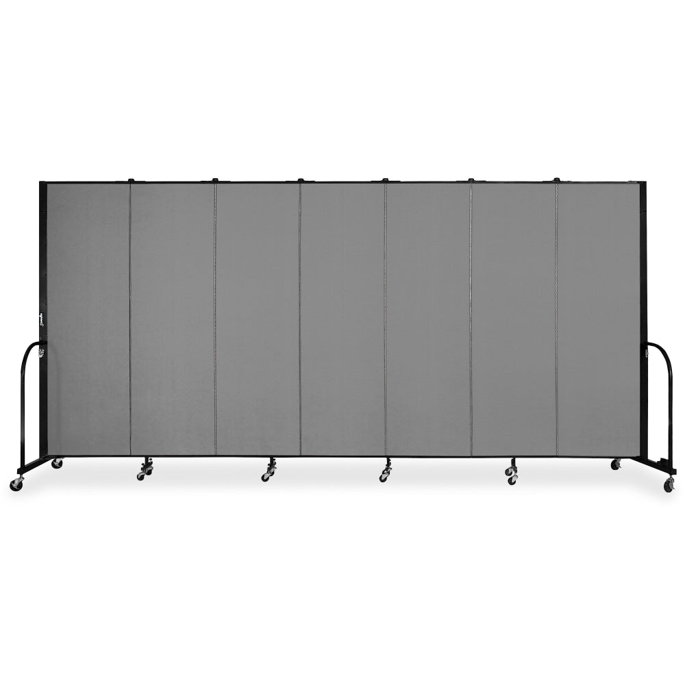 Screenflex Portable Room Partition Divider, 72inH x 157inW, Gray