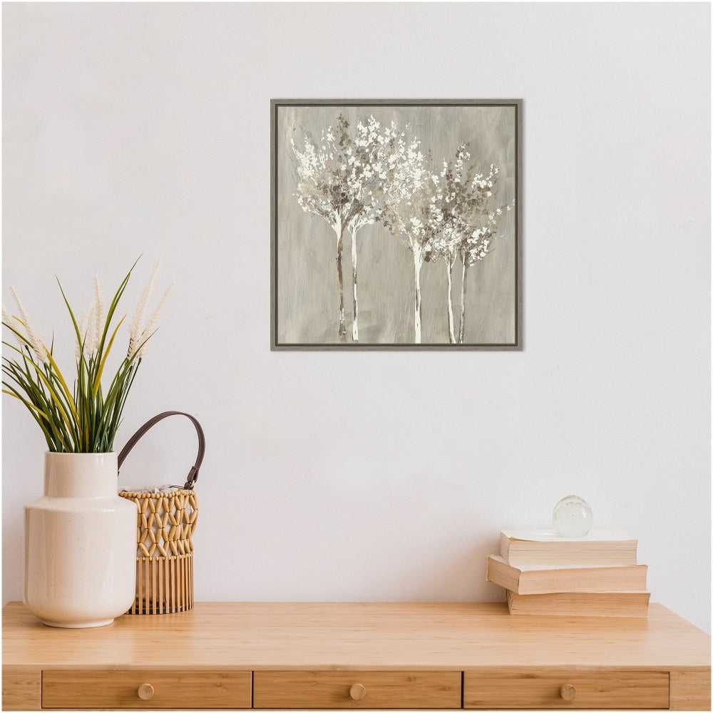 Amanti Art Dusky Trees by Allison Pearce Framed Canvas Wall Art Print, 16inH x 16inW, Greywash