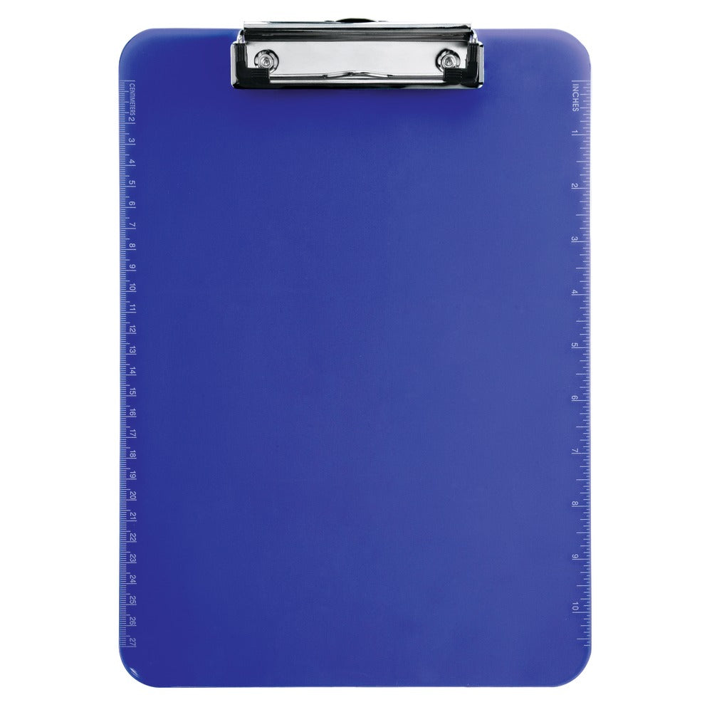 Office Depot Brand Plastic Clipboard, 9in x 12-1/2in, Assorted Colors (No Color Choice)