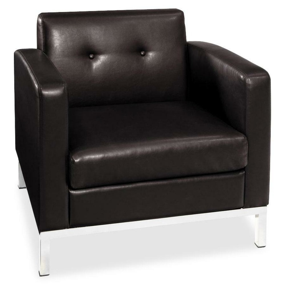 Office Star Avenue Six Wall Street Chair With 2 Arms, Espresso