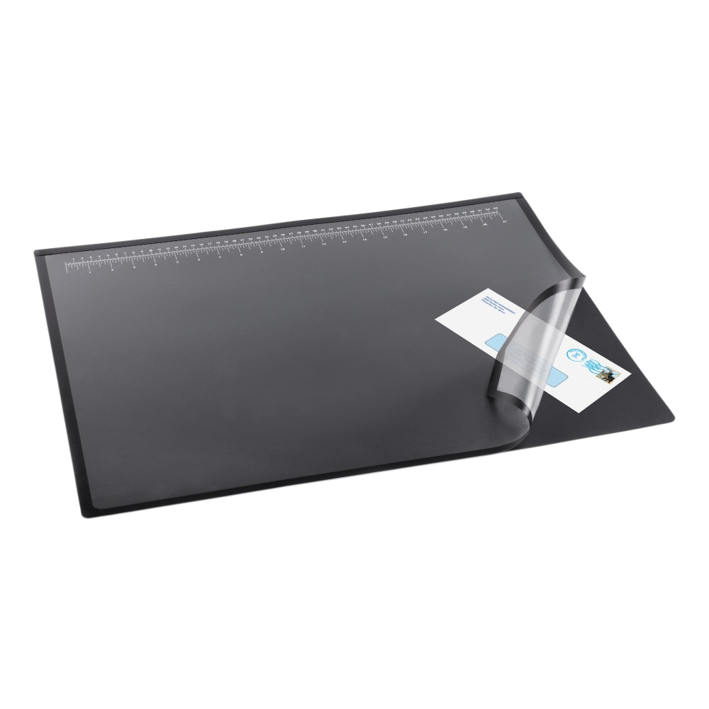 Realspace Tab Lift-Top Desk Pad, 19in x 24in, Black/Clear