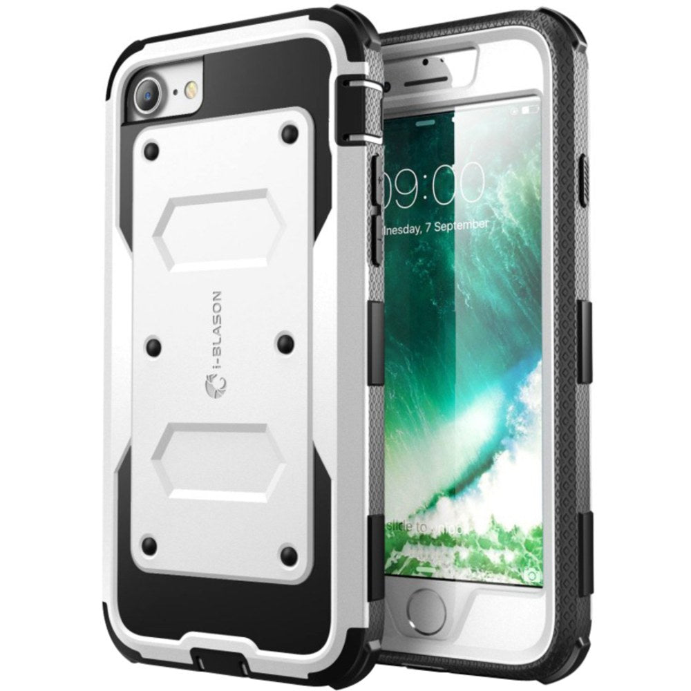 i-Blason Armorbox Carrying Case (Holster) Apple iPhone 8 Smartphone - White - Drop Resistant - Polycarbonate, Thermoplastic Polyurethane (TPU) Body