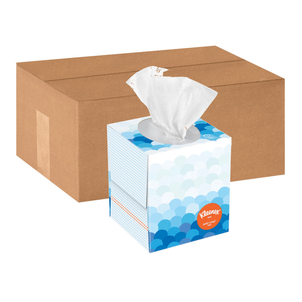 Kleenex Anti-Viral Facial Tissue, 68 Tissue Per Box, Case Of 27 Boxes