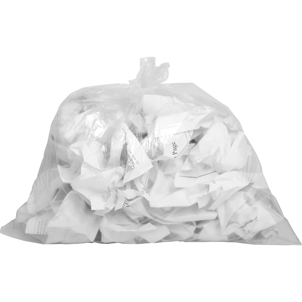 Genuine Joe Super Hexene Clear Trash Can Liners, 10 Gallons, 24in x 23in, Clear, Box Of 500