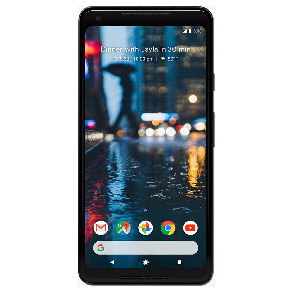 Google Pixel 2 XL Cell Phone, 128GB, Just Black, PGN100017