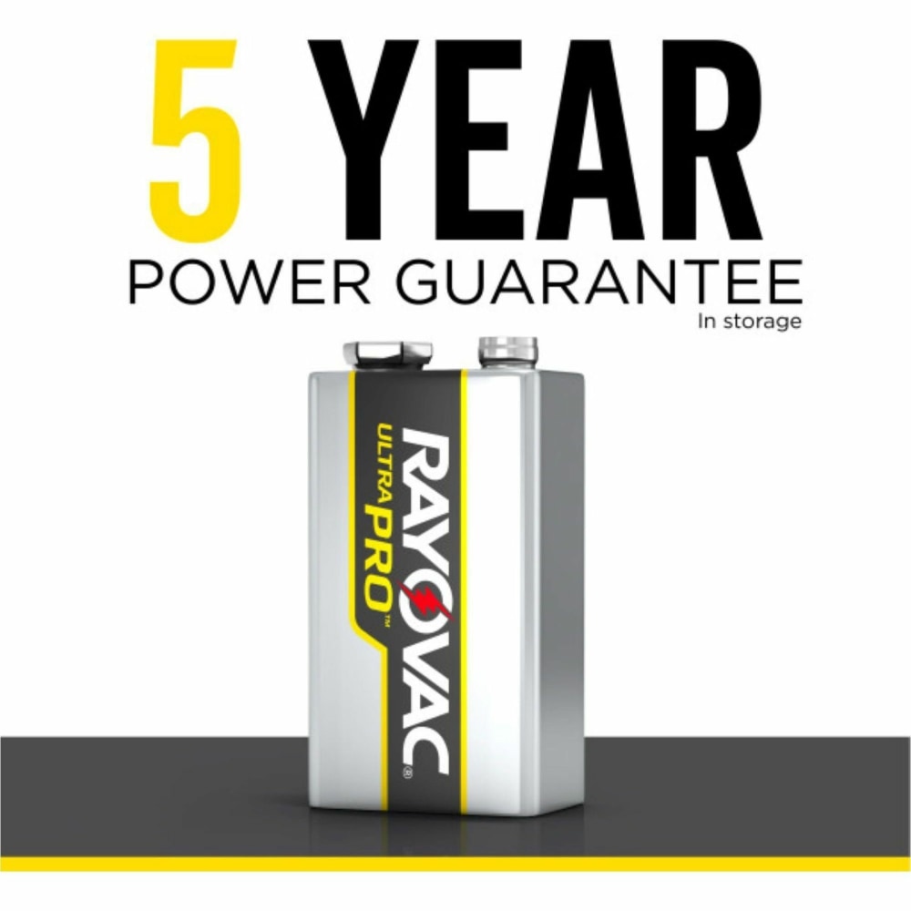 Rayovac 9-Volt Ultra-Pro Alkaline Battery, 12-Packs - For Multipurpose - 9V - 9 V DC - 12 / Carton