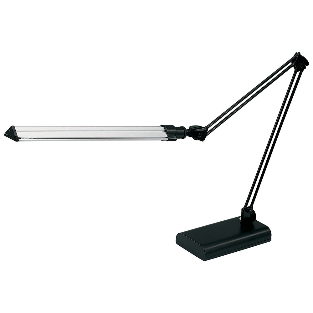 Realspace Architect Desk Lamp, Adjustable, 21-1/2inH, Black/Silver