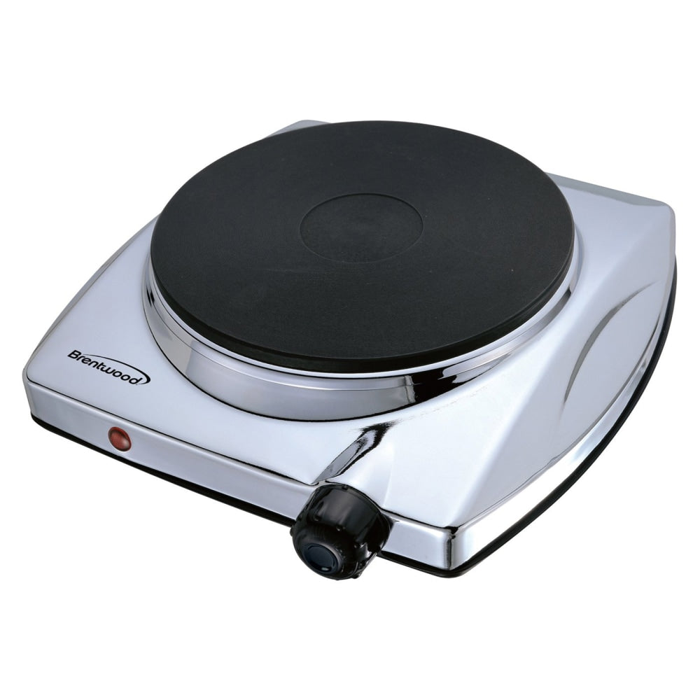 Brentwood Electric 1000W Single Hotplate, Chrome