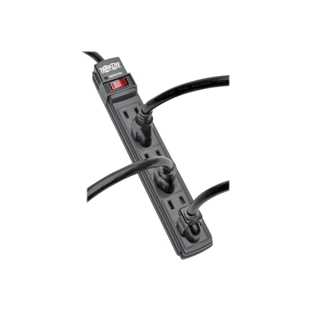 Tripp Lite Power Strip 6 Outlet NEMA 5-15R AC 6ft Cord 5-15P Black Housing - Power strip - 15 A - AC 120 V - 1875 Watt - input: NEMA 5-15P - output connectors: 6 (NEMA 5-15) - 6 ft cord - black