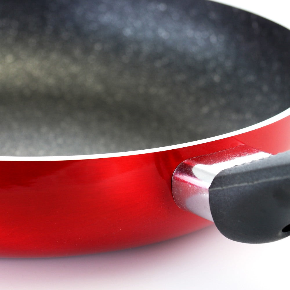 Oster Merrion Aluminum Frying Pan, 9-1/2in, Red