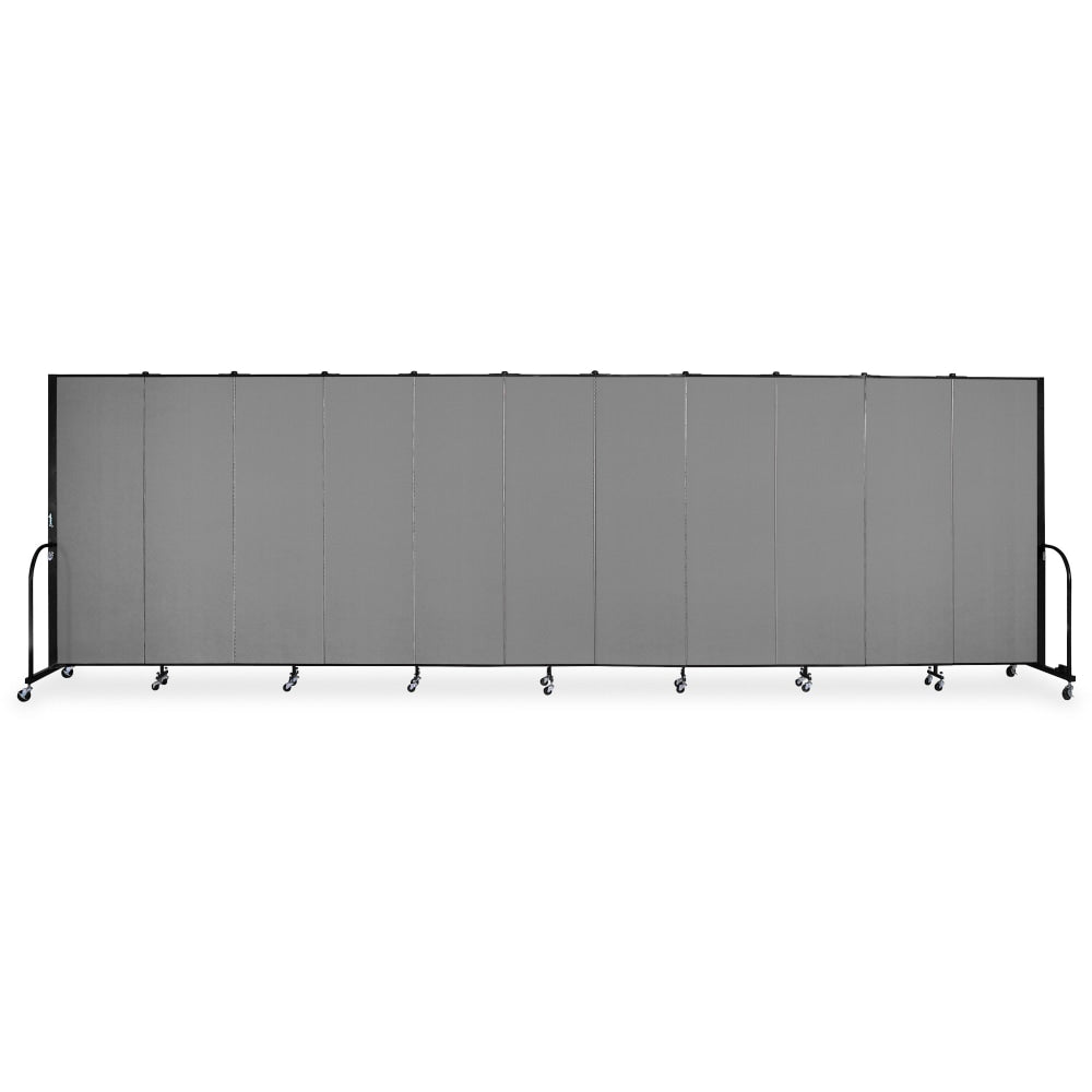 Screenflex Portable Room Partition Divider, 72inH x 245inW, Gray