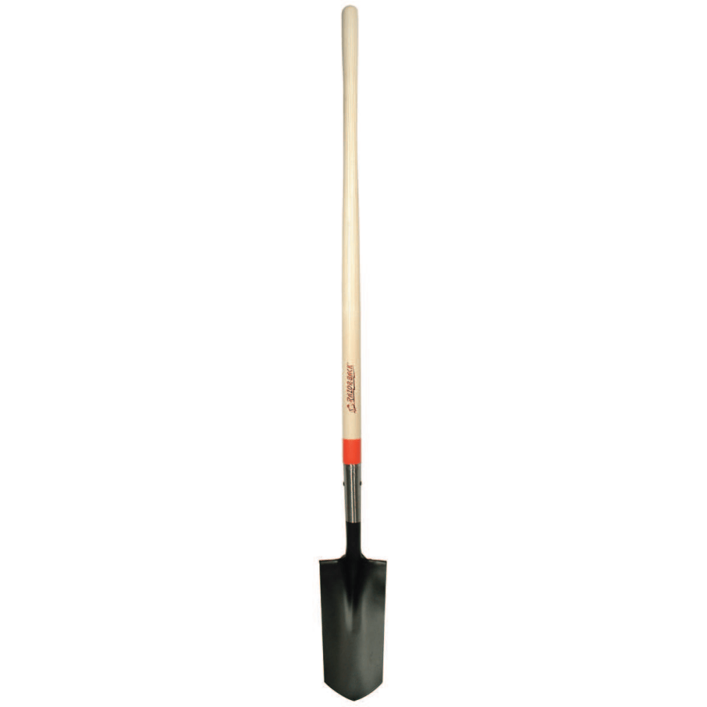 Trenching/Ditching Shovel, 11-1/2 in L x 5 in W Open-Back/Reversed Step Blade, 48 in L White Ash Handle