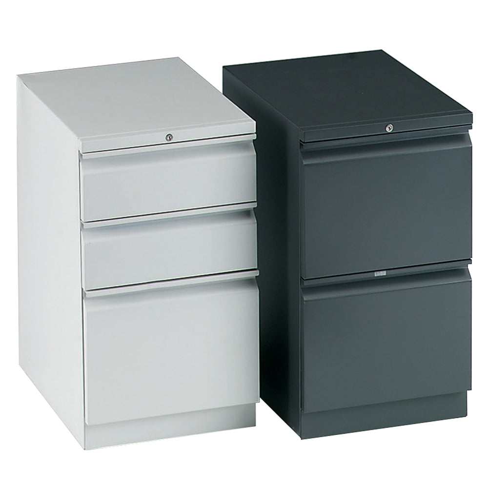 HON Efficiencies 22-7/8inD Vertical 3-Drawer Mobile Pedestal File Cabinet, Light Gray