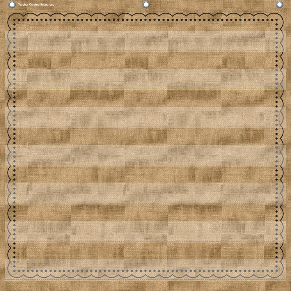 Teacher Created Resources 7-Pocket Pocket Chart, 28in x 28in, Burlap