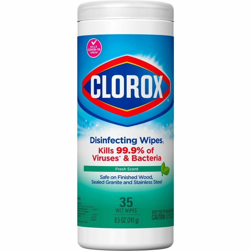 Clorox Disinfecting Cleaning Wipes, Fresh Scent, 420 Sheets Per Canister, Case Of 35 Canisters