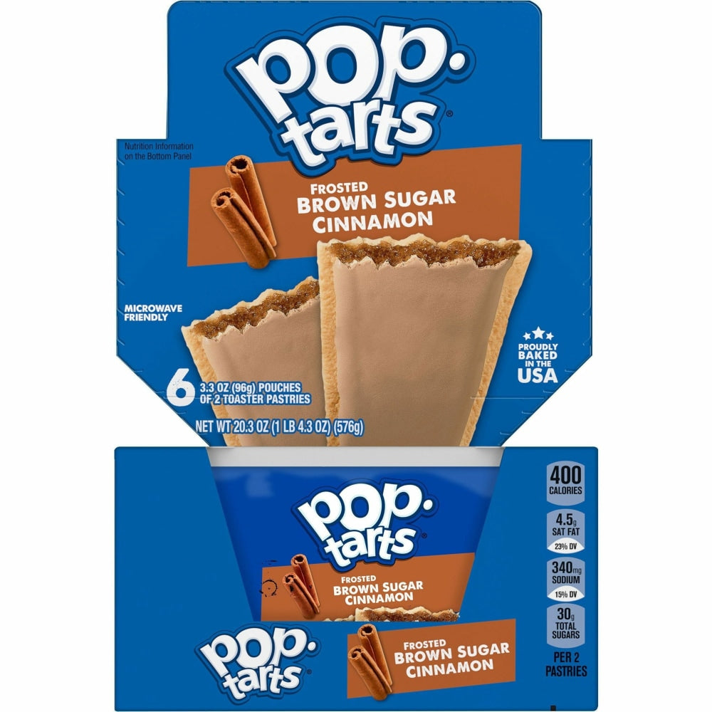 Pop-Tarts, Frosted Brown Sugar Cinnamon - Cinnamon, Brown Sugar, Frosted Brown Sugar Cinnamon - 1 - 1.27 lb - 12 / Box