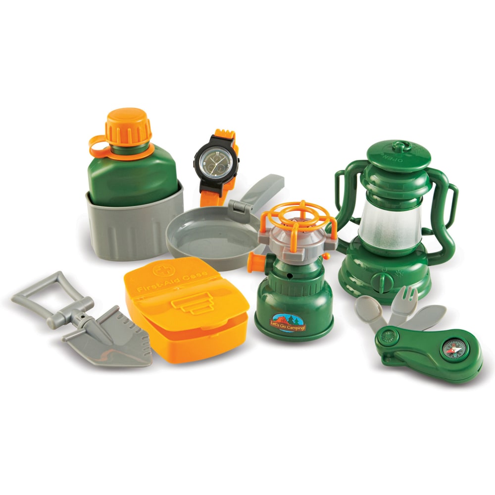 Learning Resources Pretend & Play Camp Set, Green/Gray/Gold