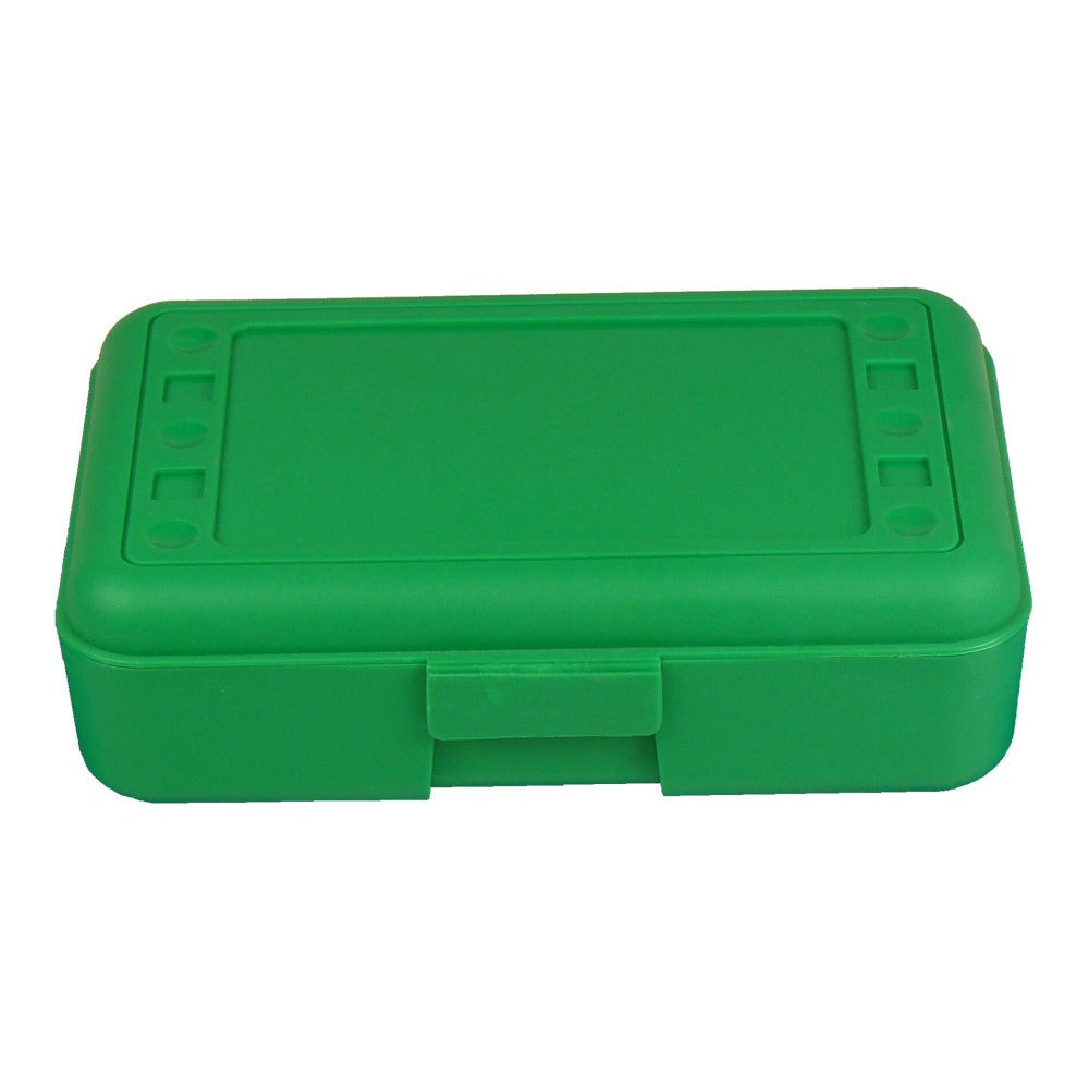 Romanoff Pencil Boxes, 2-1/2inH x 8-1/2inW x 5-1/2inD, Green, Pack Of 12 Boxes