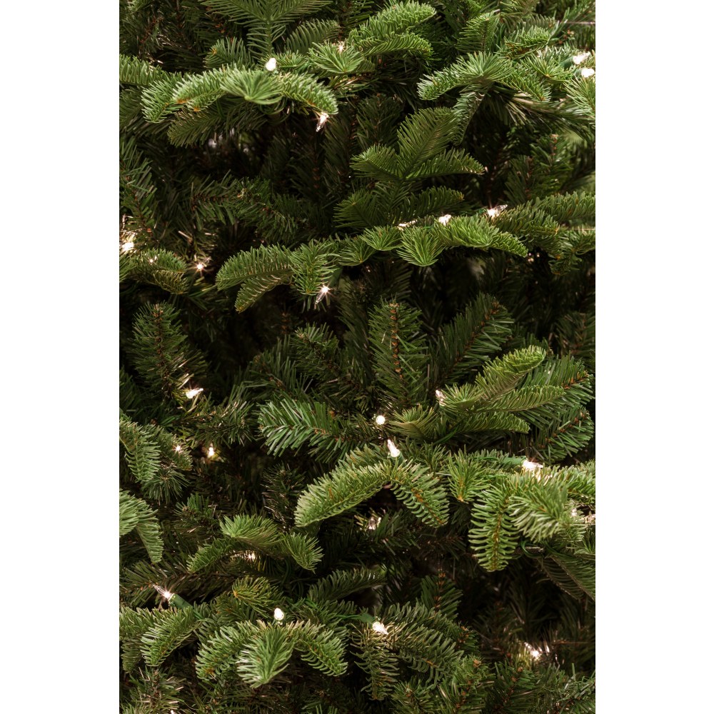 Fraser Hill Farm 7 1/2ft Foxtail Pine Artificial Christmas Tree With Smart String Lighting, Green/Black