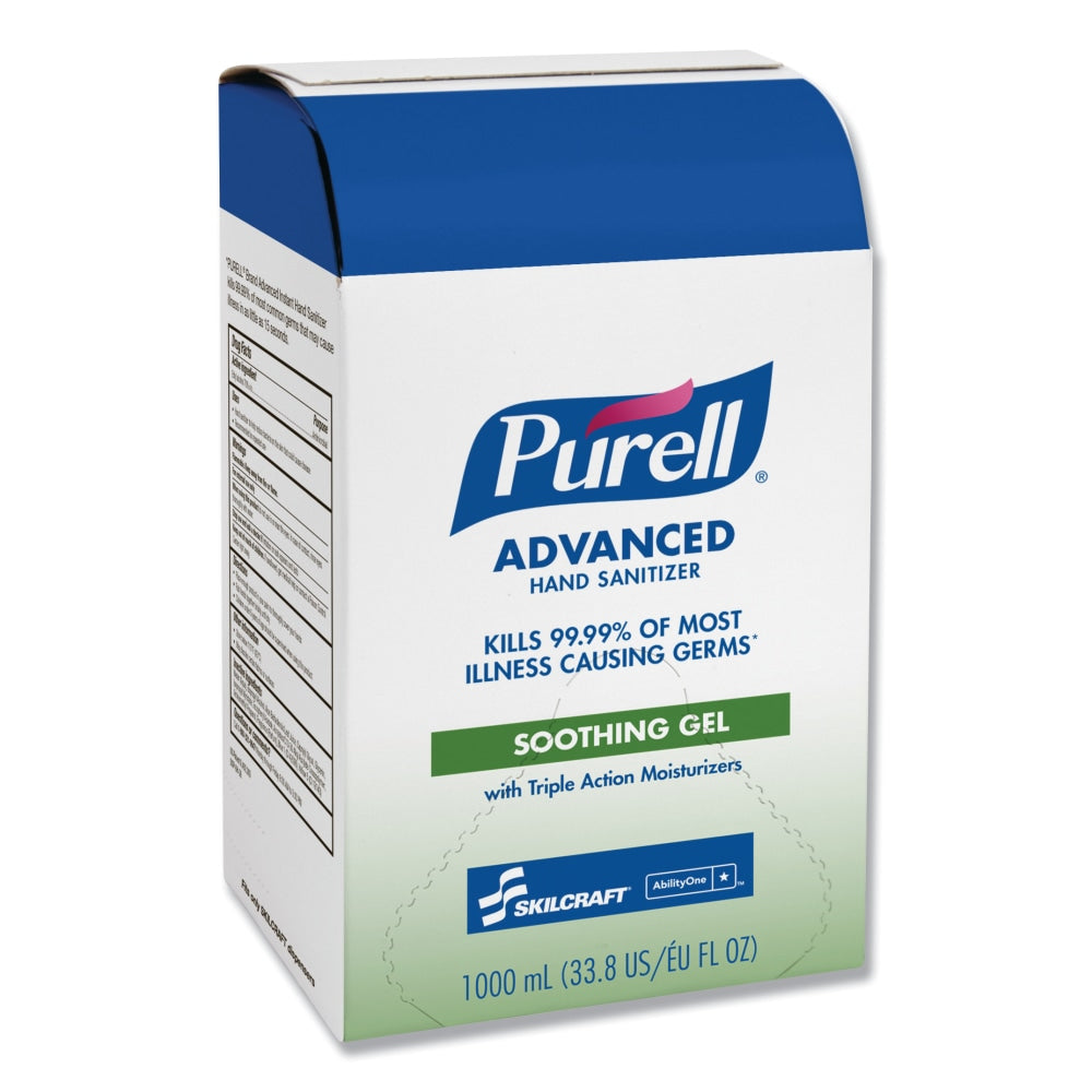 SKILCRAFT Purell Hand Sanitizer Pouches With Aloe, 33.8 Oz, Carton Of 8 Pouches (AbilityOne 8520015223888)