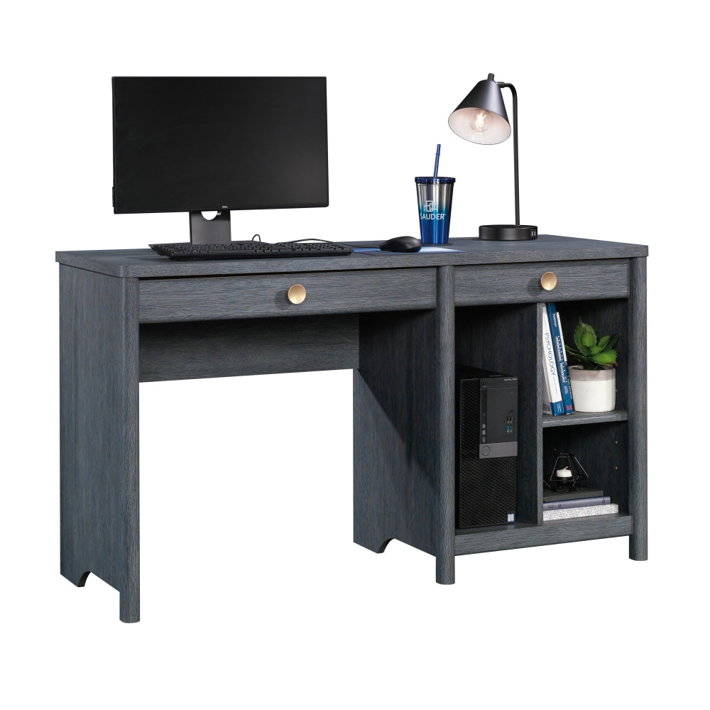 Sauder Dover Edge 53inW Computer Desk With Open Storage, Denim Oak