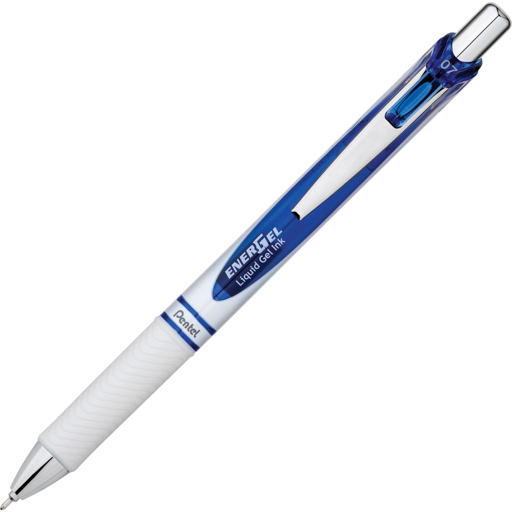 Pentel EnerGel Pearl Retractable Liquid Gel Pen, Medium Point, 0.7 mm, Pearl White Barrel, Blue Ink