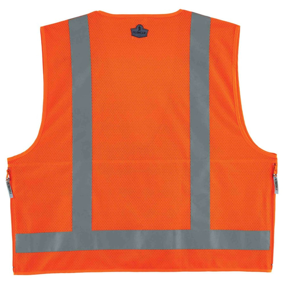 Ergodyne GloWear Safety Vest, Surveyors 8250Z, Type R Class 2, 4X/5X, Orange