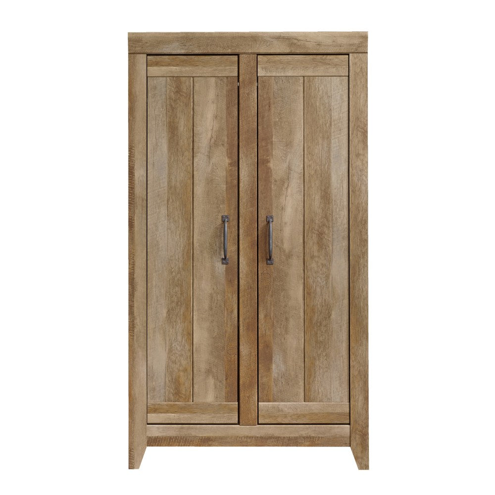 Sauder Adept Wide Wood Storage Cabinet, Craftsman Oak