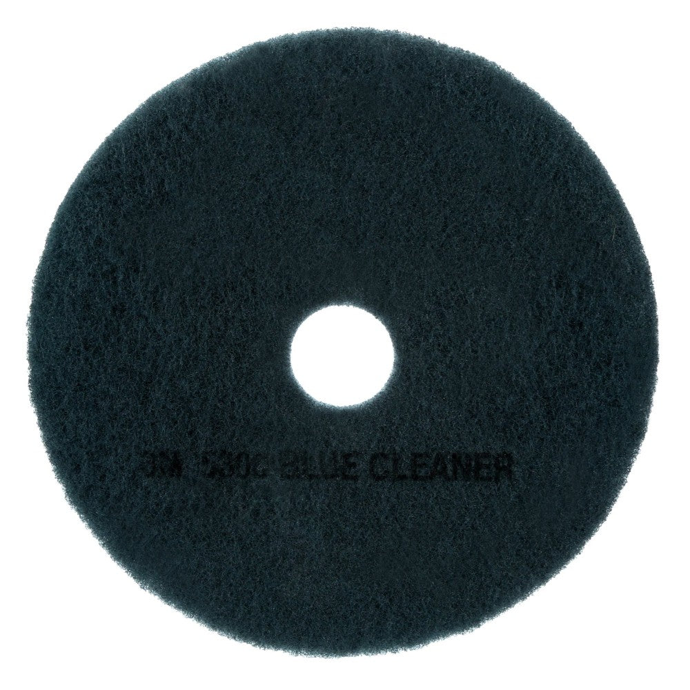 3M 5300 Blue Cleaner Floor Pads, 19in Diameter, Blue, Case Of 5