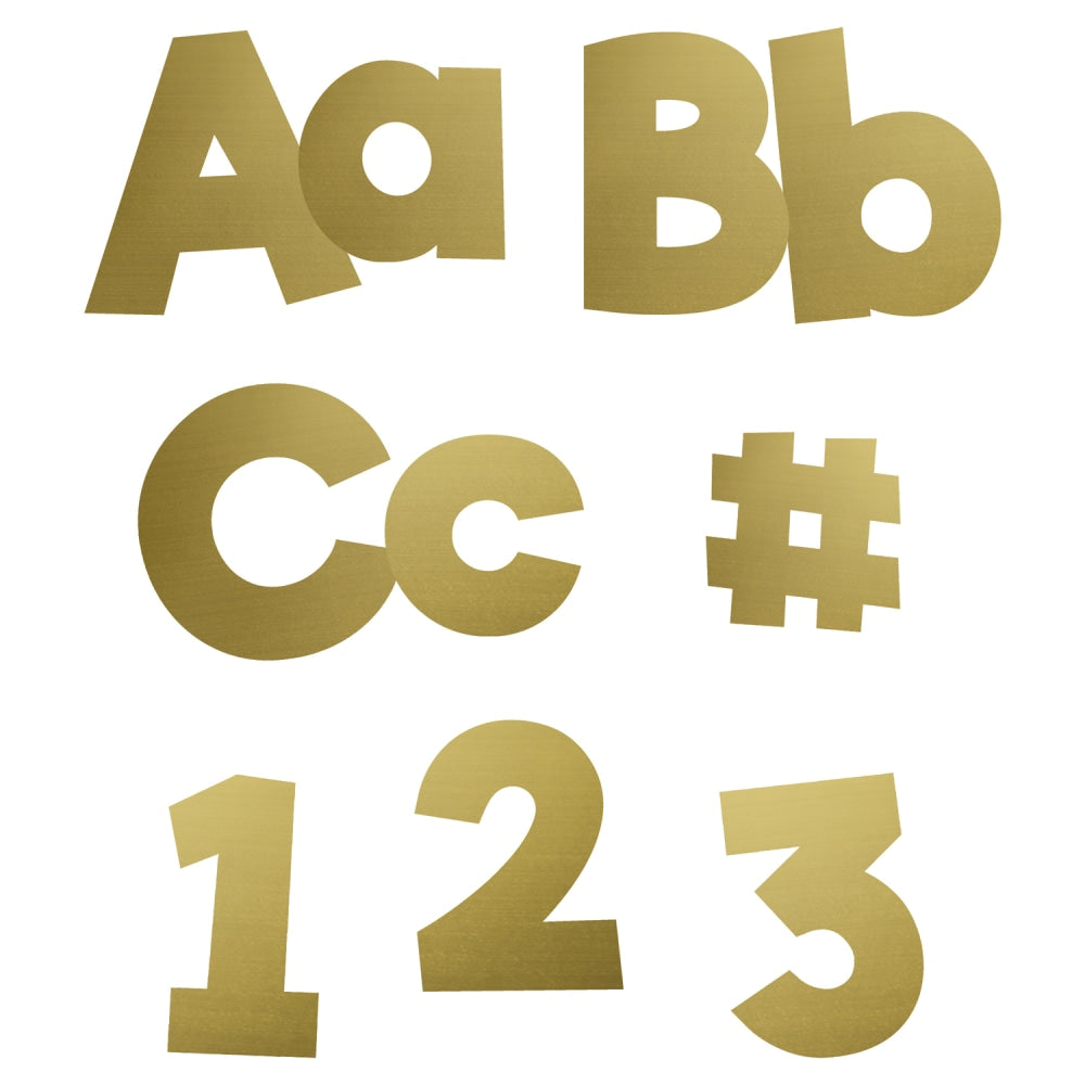 Carson Dellosa Education EZ Letters, Sparkle + Shine Gold Foil, 219 Pieces Per Pack, Set Of 2 Packs