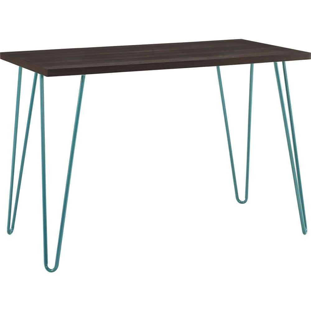 Ameriwood Home Owen 40inW Retro Computer Desk, Espresso/Teal